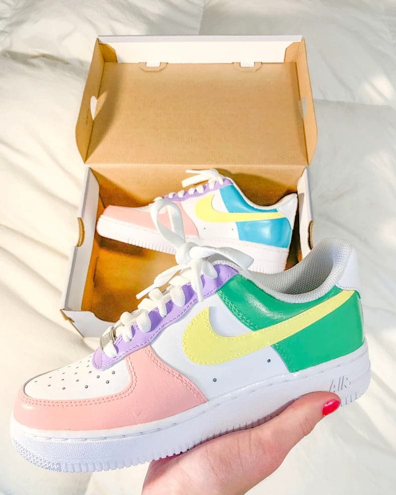 Hand Painted Pastel Custom Air Force 1
