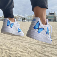 Custom Air Force 1 Blue Butterfly