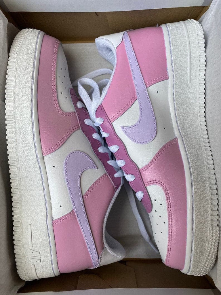 Nike Air Force 1 X Pink With Blue Tick