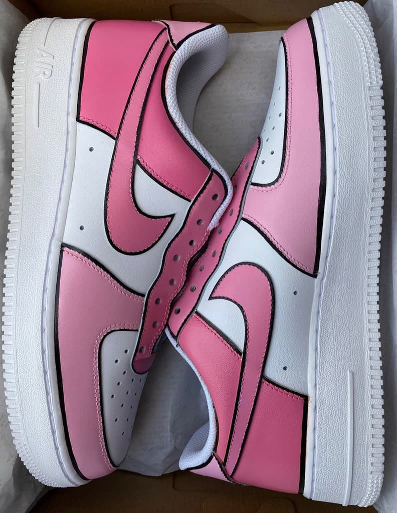 Nike Air Force 1 X Pink Outline Colour Block
