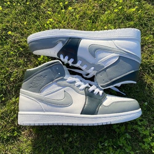 Custom Air Jordan 1 Mid Smoke Grey
