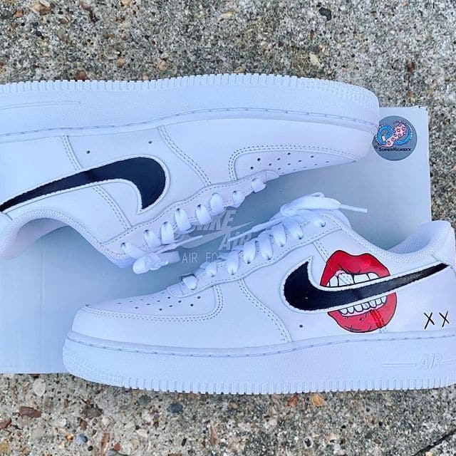 Custom Air Force 1 Red Lips