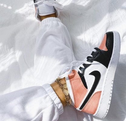 Custom Air Jordan 1 Rust Pink Painted Sneakers