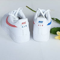 Brick and Navy Tick Design Hand-painted Custom Air Froce 1