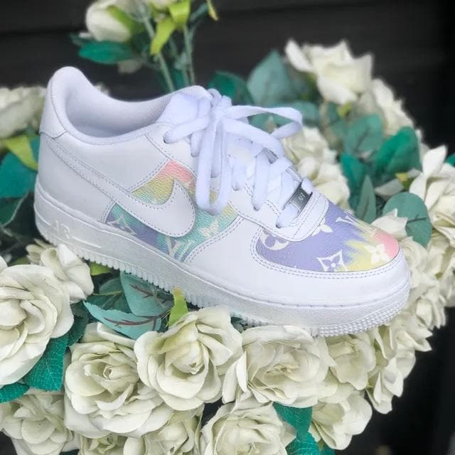 Custom Air Force 1 Pastel Monogram LV