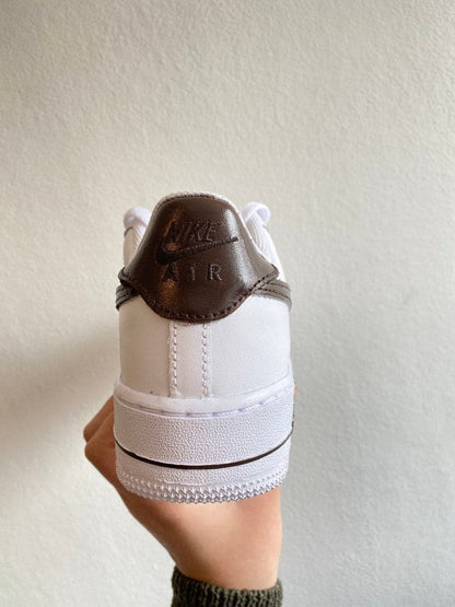 Custom Air Force 1 chocolate Brown Swoosh