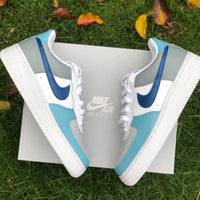 Blue and Gray CUSTOM Air Force 1's
