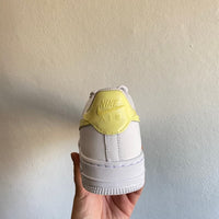Custom Air Force 1 pastel Yellow Swoosh