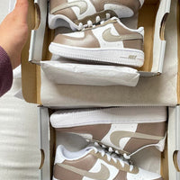 Custom Air Force 1 mocha Mommy Daughter