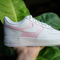 Custom Nike Air Force 1 Painted Pink Color