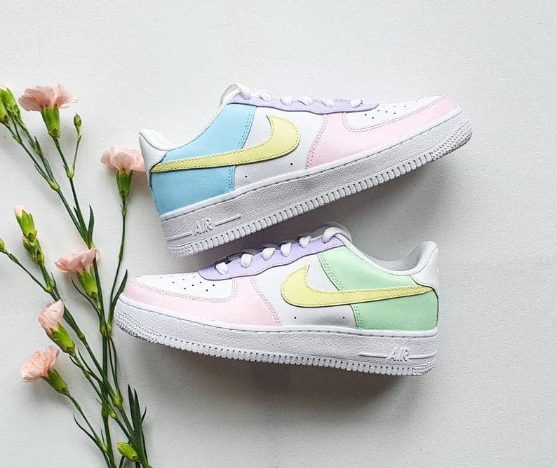Pastel Colours Custom Nike Air Force 1 Hand-painted