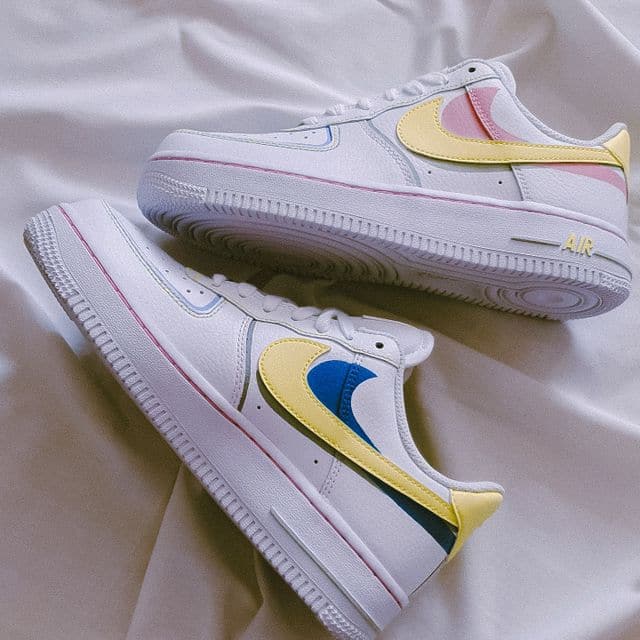 Yellow Swoosh Nike Air Force 1