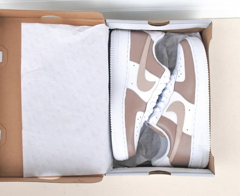 Beige Colorblock Custom Air Force 1