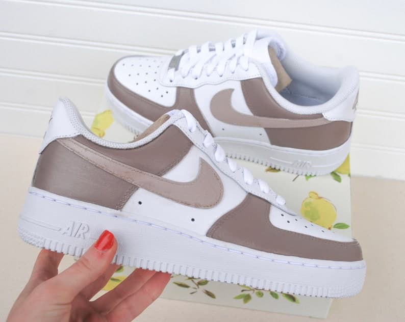 Beige Colorblock Custom Air Force 1