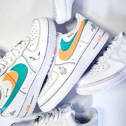 Custom Swoosh Nike Air Force 1