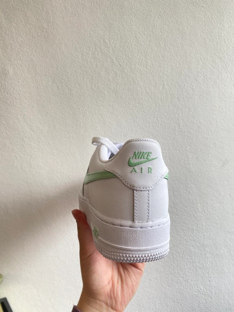 Custom Air Force 1 mintgreen Swoosh