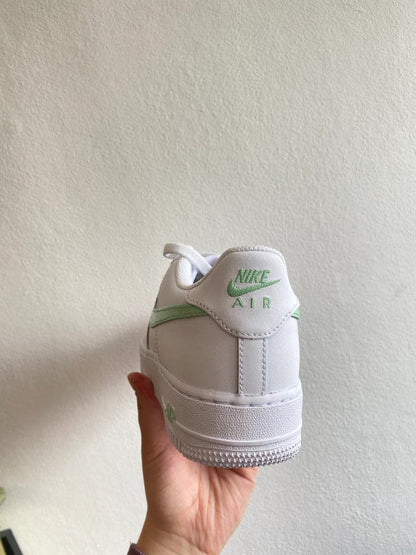 Custom Air Force 1 mintgreen Swoosh