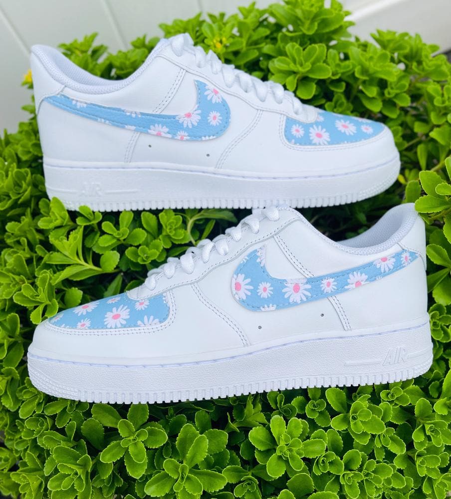 Custom Air Force 1 Blue Daisy