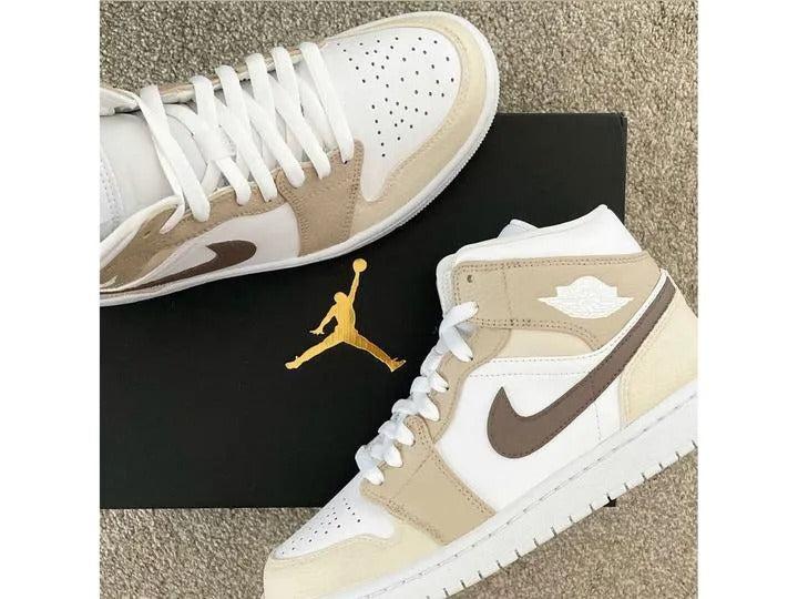 Custom Air Jordan 1 Beige Brown