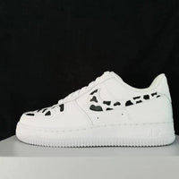 Custom Nike Air Force 1 Cow Print Black