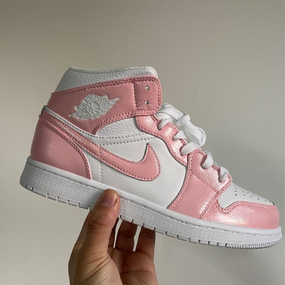 Custom Painted Air Jordan 1 Mid Sneakers