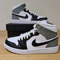 Custom Black Grey Nike Air Jordan 1