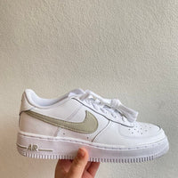 Custom Air Force 1 beige Swoosh
