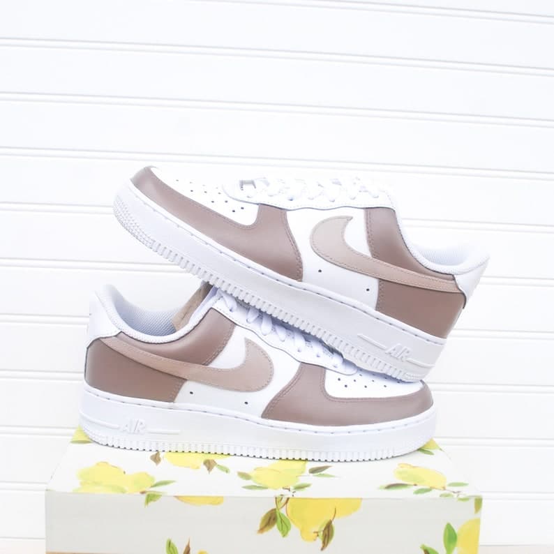 Beige Colorblock Custom Air Force 1