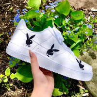 Custom Air Force 1 Black Playboy Bunny
