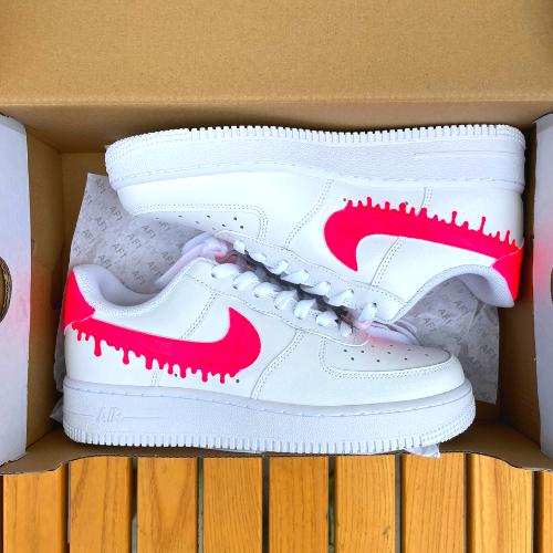 Custom Air Force 1 X Drip Red Colour