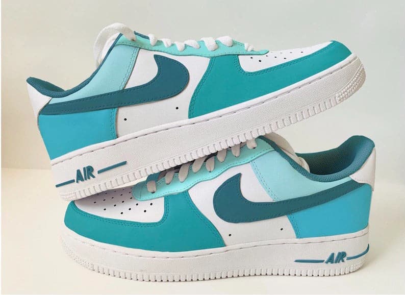 Blue Lagoon Custom Air Force 1's water Resistant