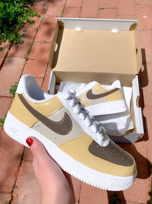 Hand-painted Neutral Tones Custom Air Force 1