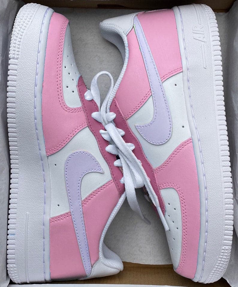 Nike Air Force 1 X Dusty Pink With Purple