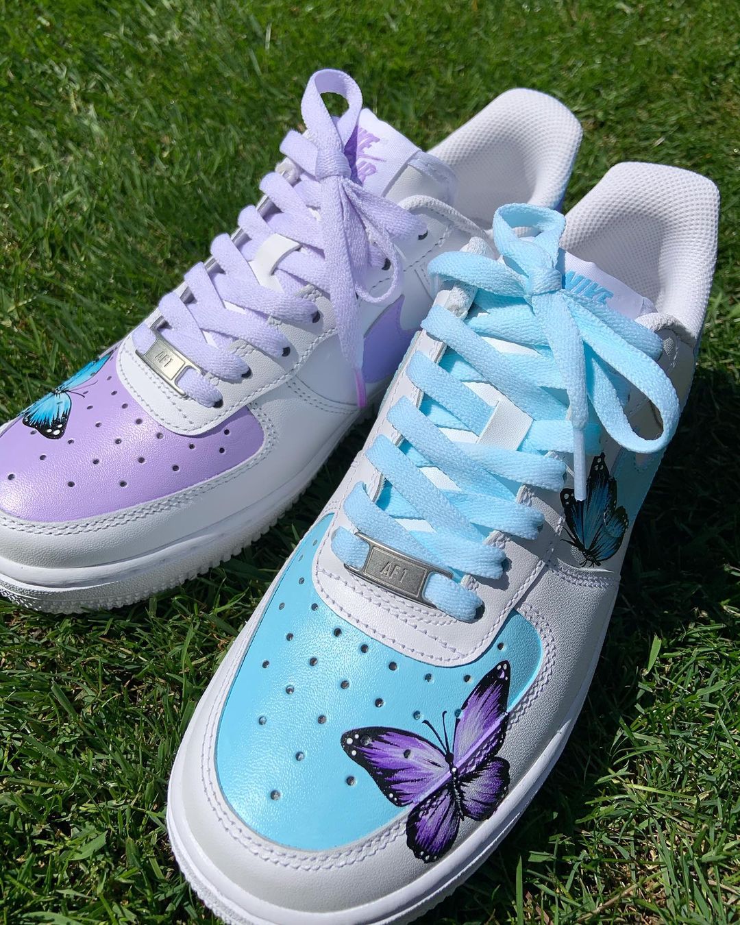 CUSTOM AIR FORCE 1 BUTTERFLY BLUE PURPLE