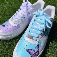 CUSTOM AIR FORCE 1 BUTTERFLY BLUE PURPLE