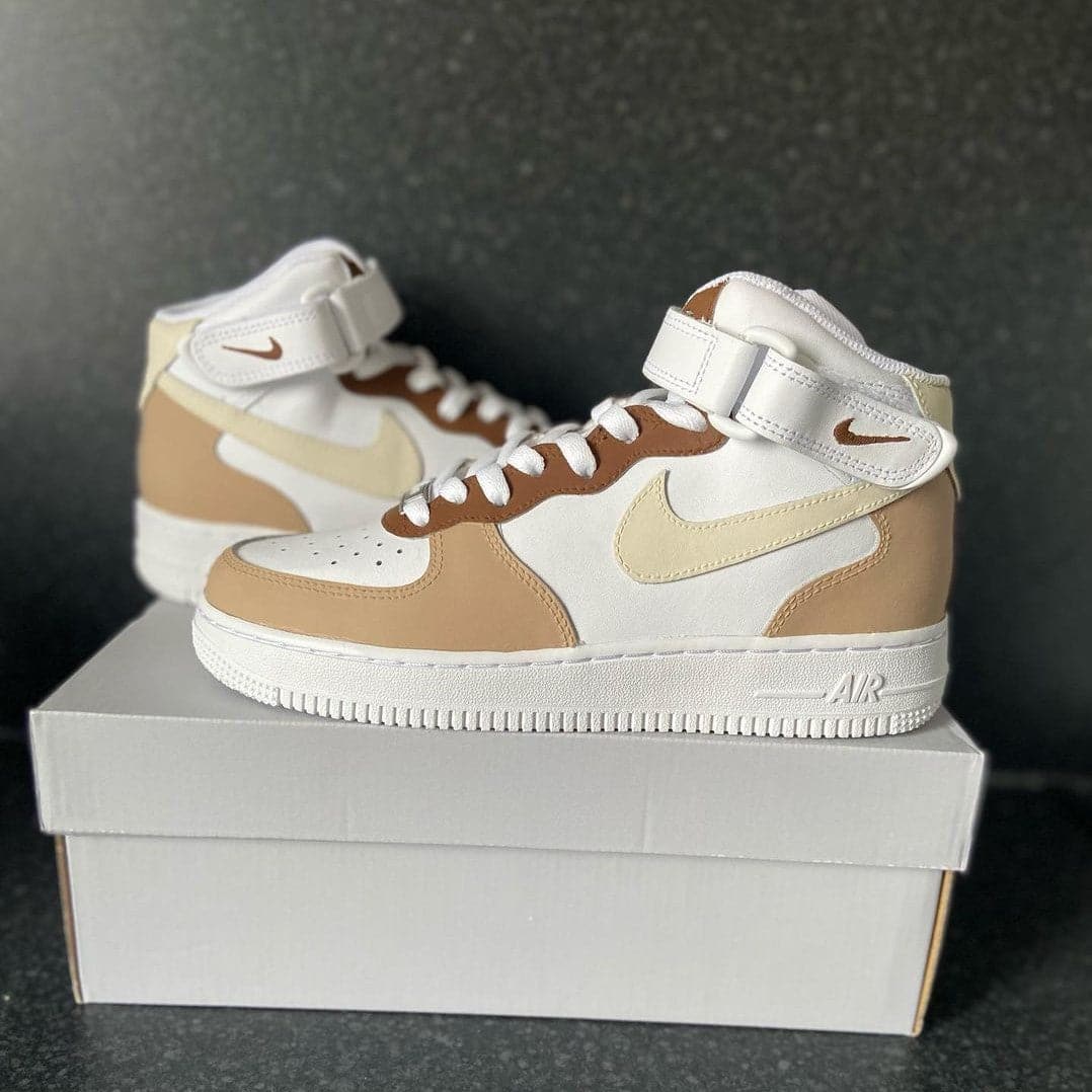 Zona Mocha Mids Custom Air Force 1's