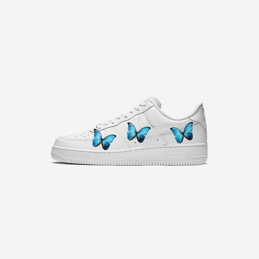 Custom Nike Air Force 1 BLUE BUTTERFLY