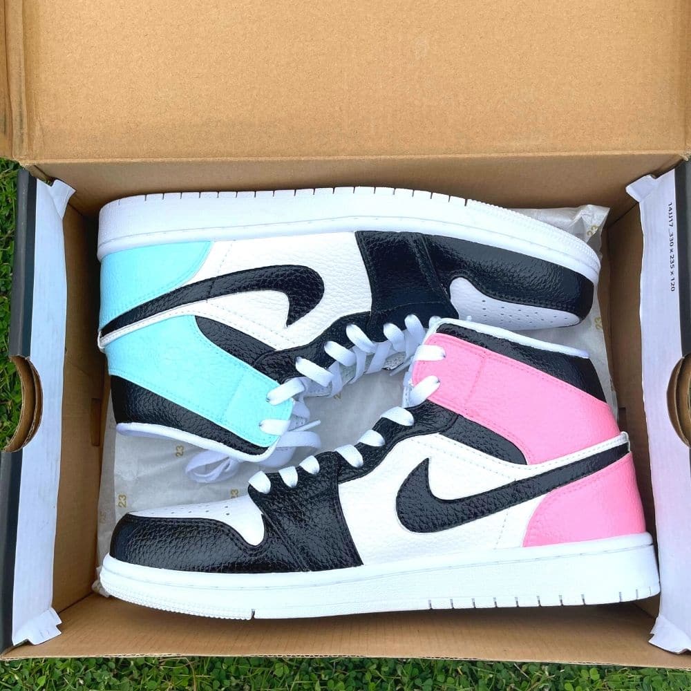 Custom Air Jordan 1 X Pink BLUE