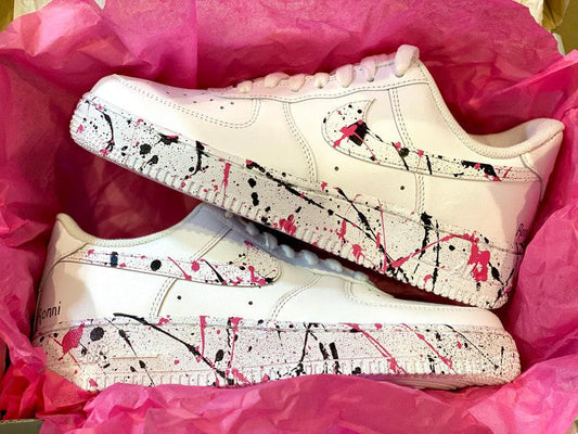 Custom Paint Spatter Nike Air Force Ones
