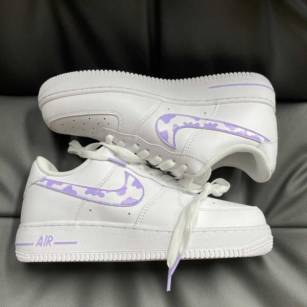 Custom Nike Air Force 1 Purple Cows