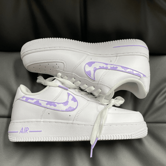Custom Nike Air Force 1 Purple Cows