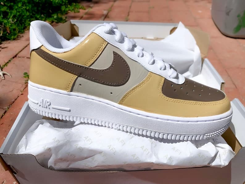Hand-painted Neutral Tones Custom Air Force 1