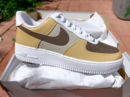 Hand-painted Neutral Tones Custom Air Force 1