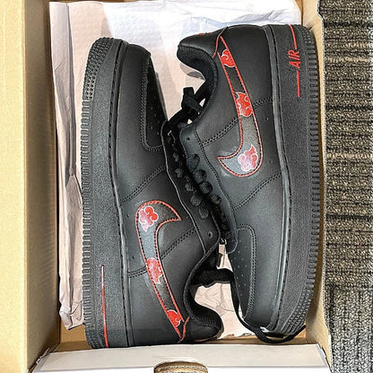 Custom Air Force 1 X Black and Red clouds