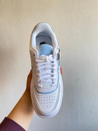 Custom Air Force 1 Shadow light Blue Details