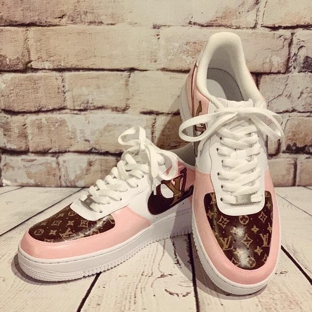 Custom Air Force 1 Pretty In Pink Louis Vuitton