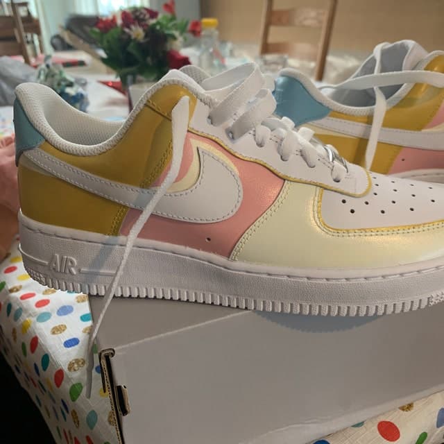 Yellow and Pink Custom Air Force 1&