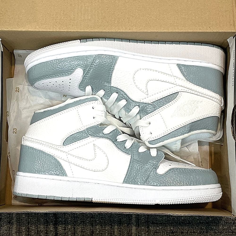 Custom Air Jordan 1 X Gray green