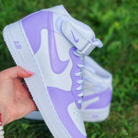 Lilac Custom Nike Air Force 1 Mid Light Purple