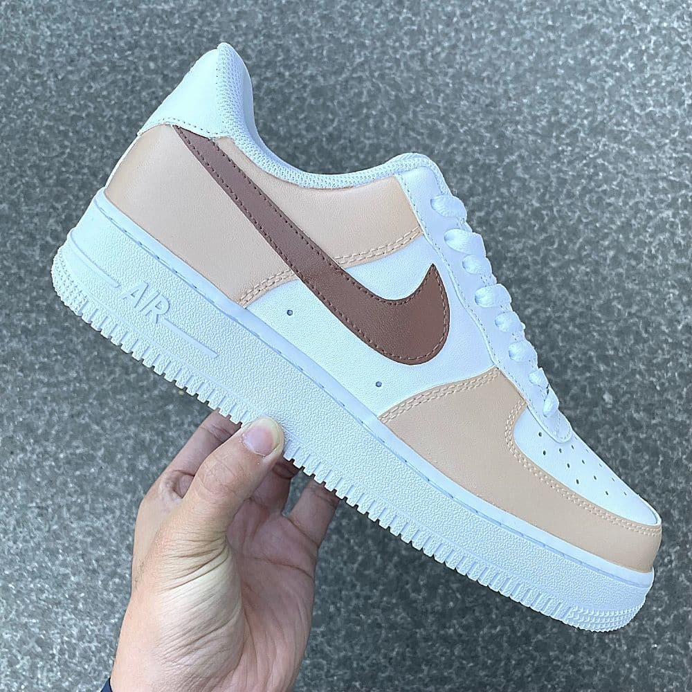 Custom Air Force 1 X Brown & Beige